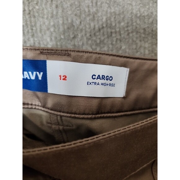 Old Navy Satin Cargo Barrel Wide-Leg Pants Womens 12 Rose Mauve NEW - Picture 9 of 11